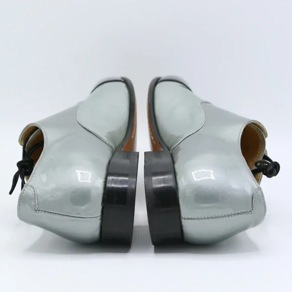 DIEPPA RESTREPO Joe Patent Leather Silver/Black Oxfords Brogues Women - Picture 8 of 15